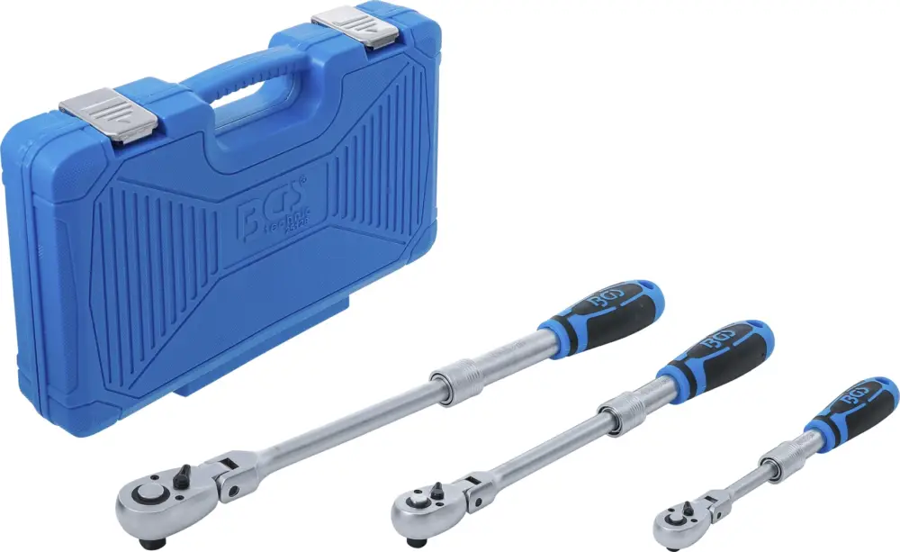 Nejprodávanější BGS Sada přepínacích ráčen | teleskopická, úhlová | 6,3 mm (1/4") - 10 mm (3/8") - 12,5 mm (1/