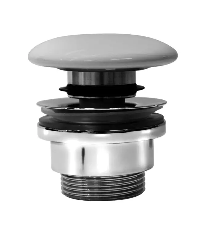 Vrácení Zdarma GSI GSI umyvadlová výpust 5/4“, click-clack, keramická zátka, 5-65mm, bílá mat