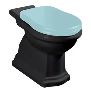 Zlevněný KERASAN RETRO WC kombi mísa 38,5x72cm, spodní odpad, černá mat