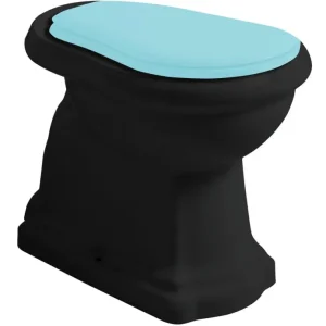 Poslední Šance KERASAN RETRO WC mísa stojící, 38,5x59cm, zadní odpad, černá mat