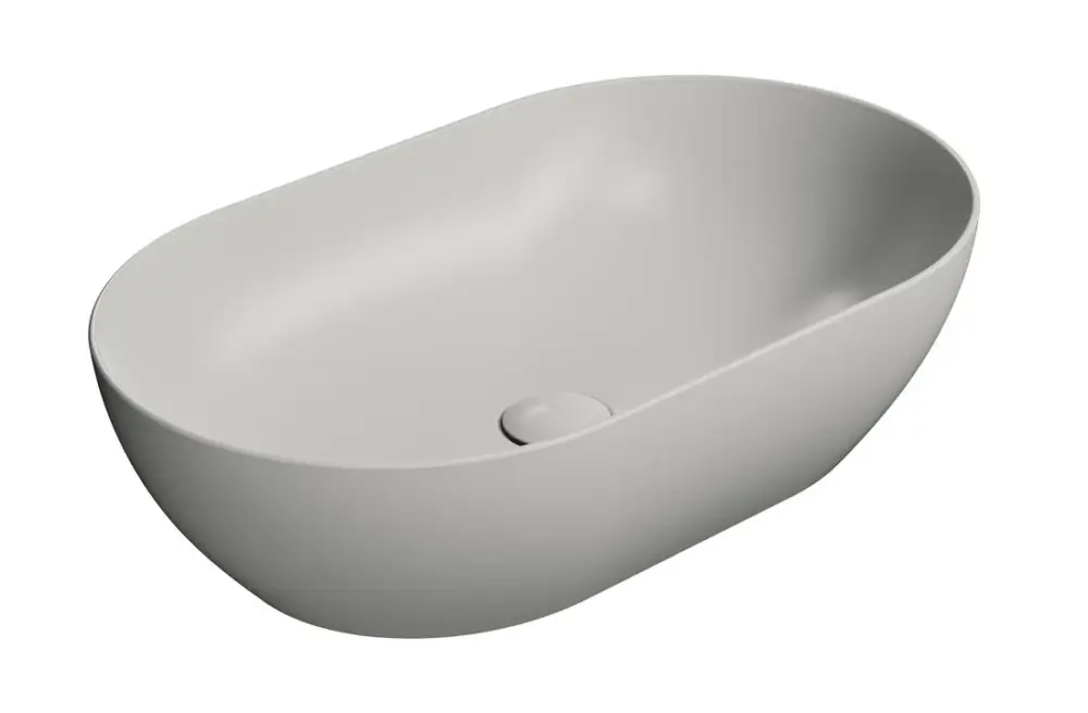 Expresní Doručení GSI PURA keramické umyvadlo na desku 60x37cm, cenere mat