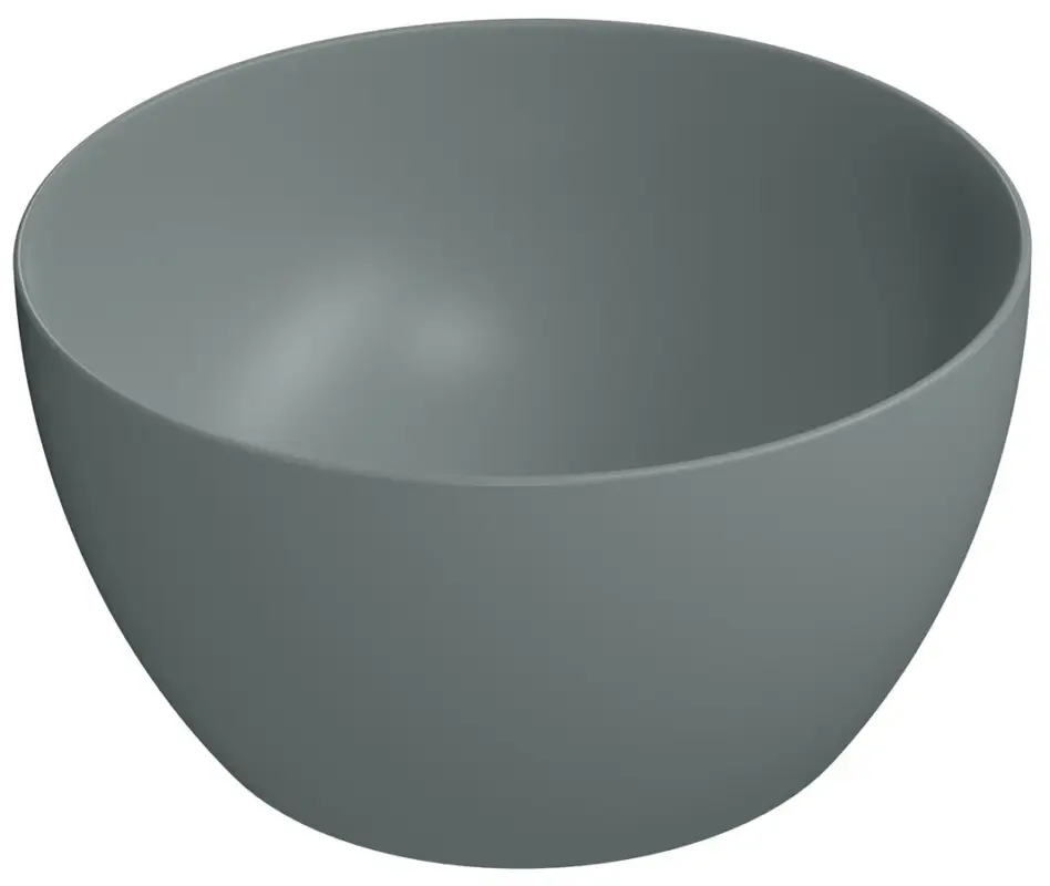 GSI PURA keramické umyvadlo na desku vysoké, průměr 42cm, agave mat Finální Výprodej