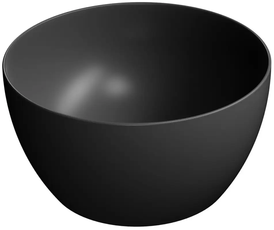 Cenově Výhodný GSI PURA keramické umyvadlo na desku vysoké, průměr 42cm, černá mat