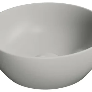 Vysoce Kvalitní GSI PURA keramické umývátko na desku, průměr 32cm, cenere mat