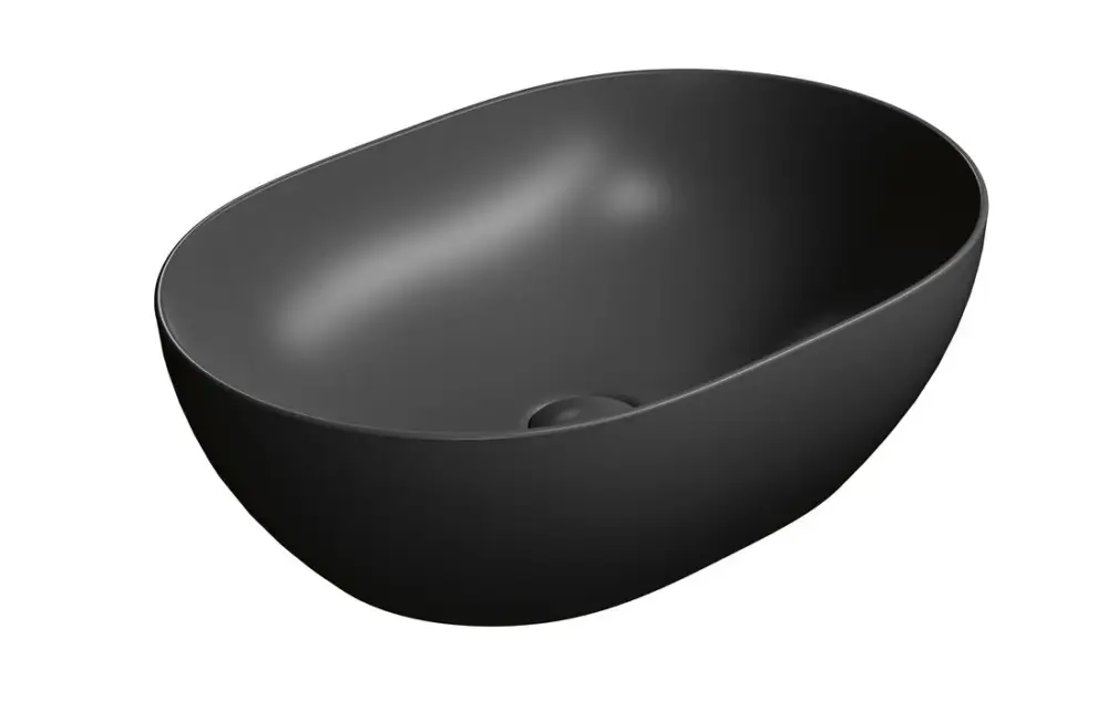 Nejprodávanější GSI PURA keramické umyvadlo na desku, 50x35cm, černá mat