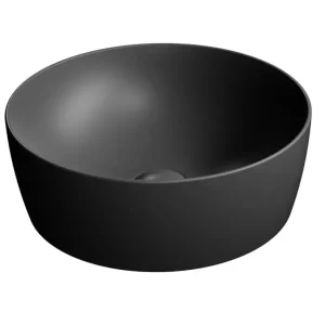 Finální Výprodej GSI NUBES keramické umyvadlo na desku průměr 40cm, černá mat