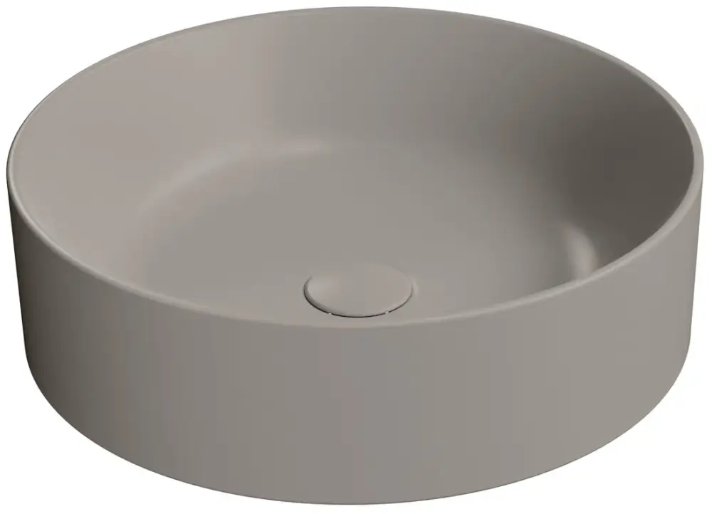 GSI KUBE X keramické umyvadlo na desku, průměr 45cm, tortora mat Super Cena