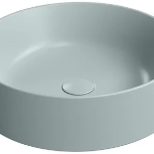 Vysoce Kvalitní GSI KUBE X keramické umyvadlo na desku, průměr 45cm, ghiaccio mat