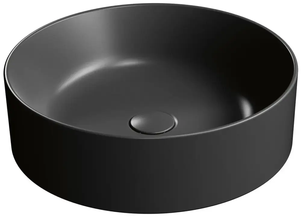 Odeslání Ihned GSI KUBE X keramické umyvadlo na desku, průměr 45cm, černá mat