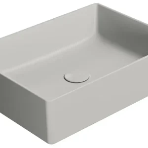 GSI KUBE X keramické umyvadlo na desku, 50x37cm, cenere mat Koupit Online