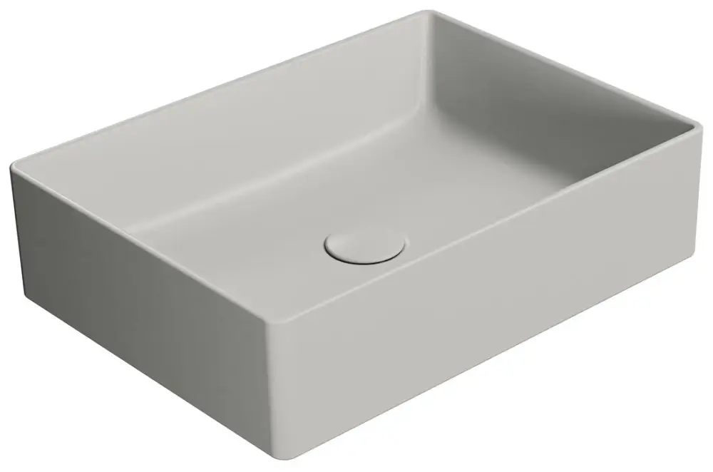 GSI KUBE X keramické umyvadlo na desku, 50x37cm, cenere mat Koupit Online