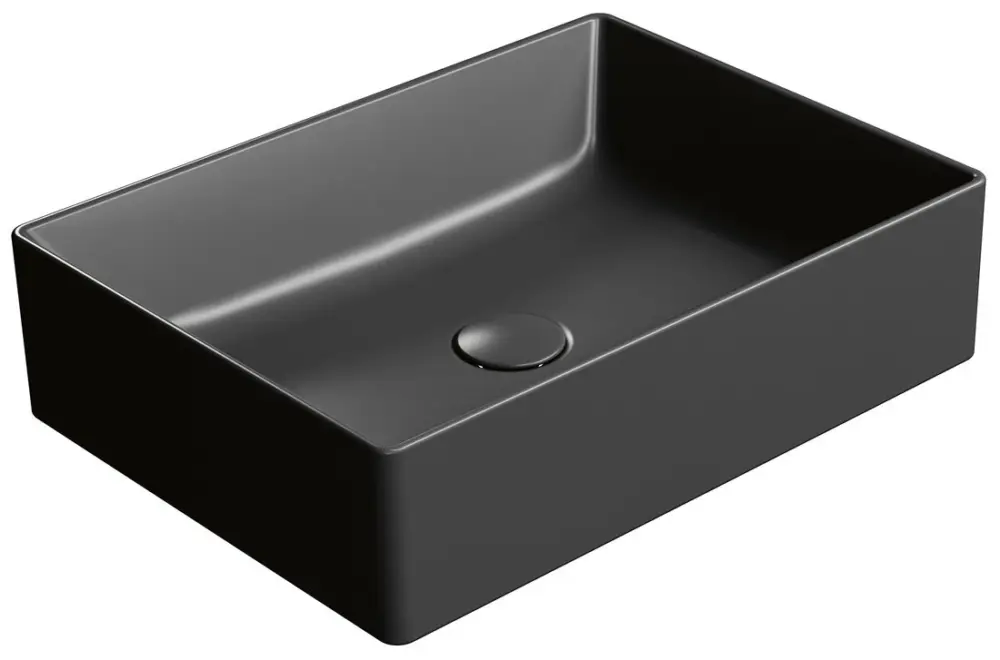 GSI KUBE X keramické umyvadlo na desku, 50x37cm, černá mat Aktuální
