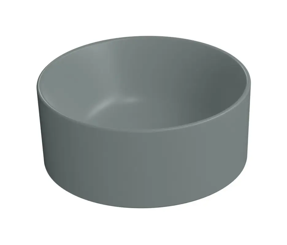 Značkový GSI KUBE X keramické umývátko na desku, průměr 32cm, agave mat