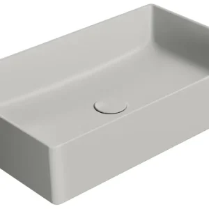 Cenově Výhodný GSI KUBE X keramické umyvadlo na desku, 60x37cm, cenere mat