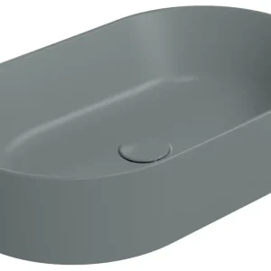 GSI KUBE X keramické umyvadlo na desku, 60x37cm, oválné, agave mat Top Prodej