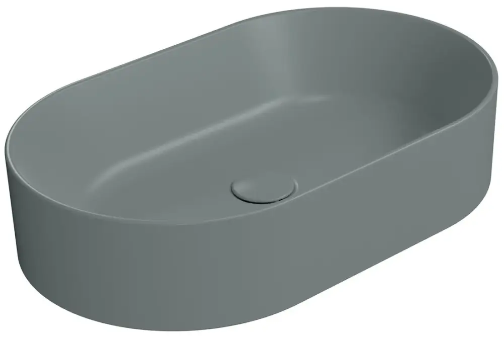 GSI KUBE X keramické umyvadlo na desku, 60x37cm, oválné, agave mat Top Prodej