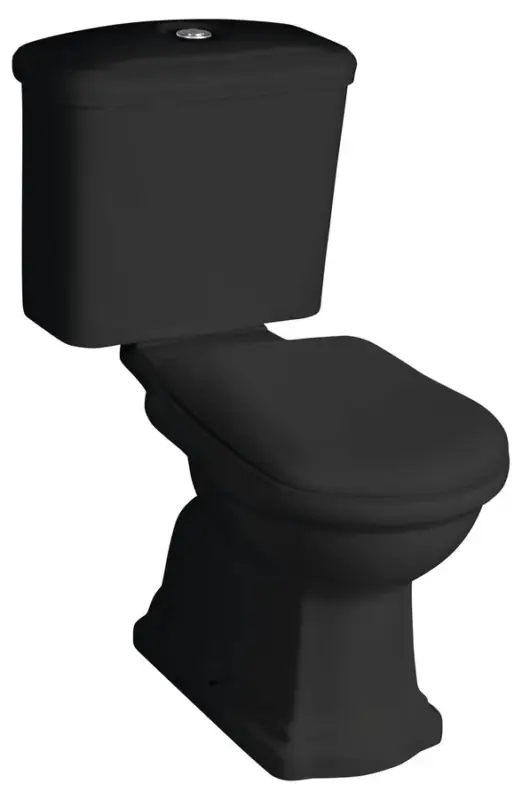 KERASAN RETRO WC kombi, spodní odpad, černá-chrom Must-Have