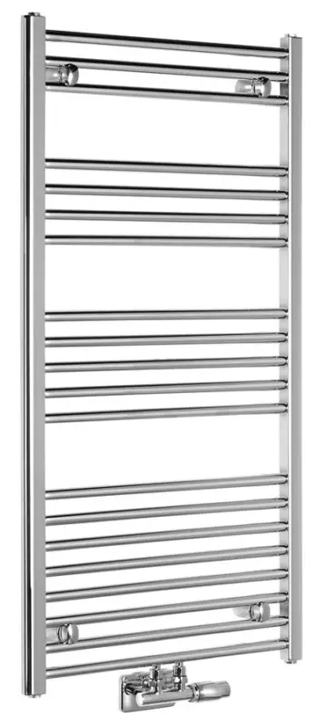 AQUALINE ALYA otopné těleso rovné 600x1188mm, středové připojení, chrom Novinka