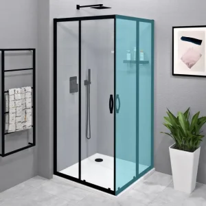 Výprodej GELCO SIGMA SIMPLY BLACK sprchové dveře posuvné pro rohový vstup 1100 mm, čiré sklo