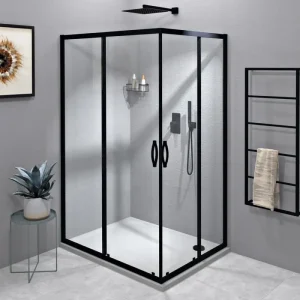Cenová Bomba GELCO SIGMA SIMPLY BLACK obdélníkový sprchový kout 1100x800 mm, L/P varianta, rohový vstup, čiré sklo