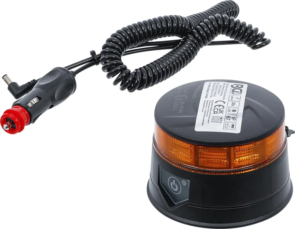 Pouze Dnes BGS Otočný maják, žlutý, s magnetem ( 2600 mAh, Li-ion), Ø 130mm