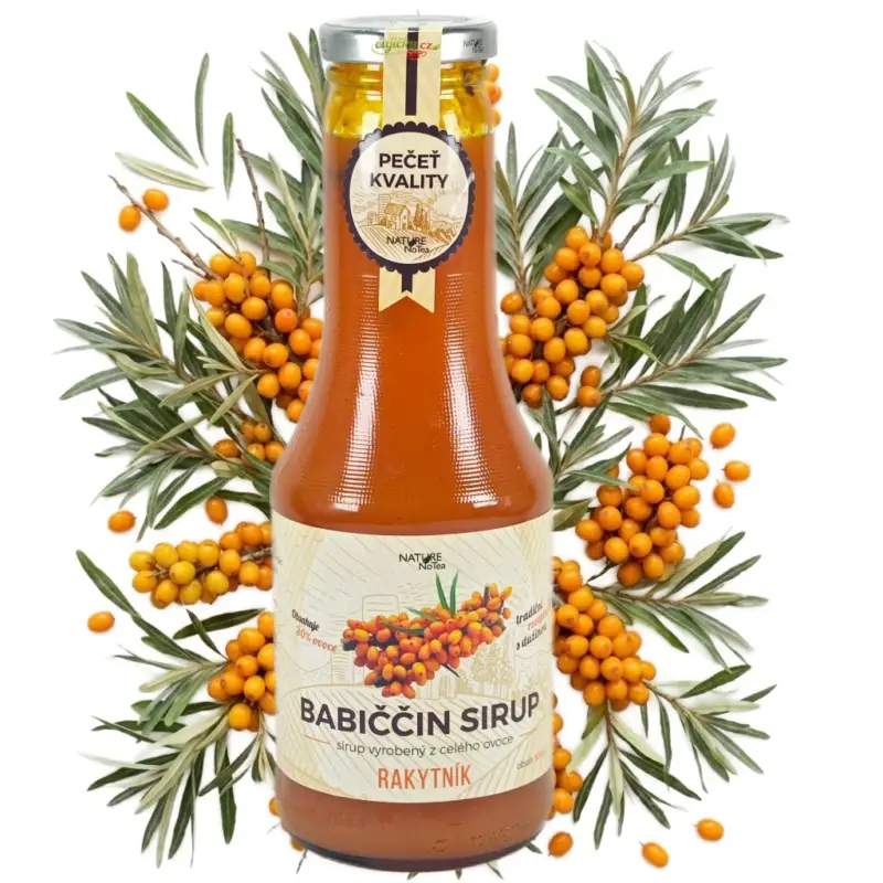 Nature NoTea s.r.o. Babiččin sirup - Rakytník 0.5l Novinka