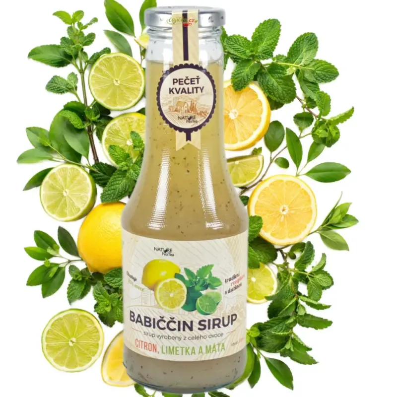 Výprodej Nature NoTea s.r.o. Babiččin sirup - Citron s limetkou a mátou 0.5l