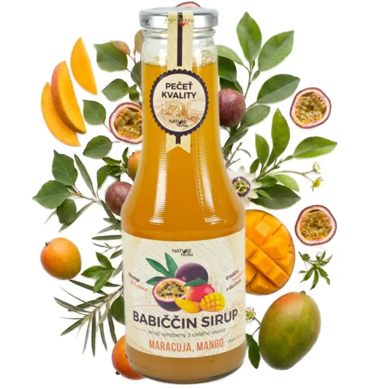 Výhodná Nabídka Nature NoTea s.r.o. Babiččin sirup Maracuja & Mango 0.5l
