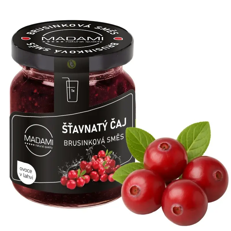 MADAMI s.r.o. Šťavnatý čaj Madami Brusinková směs 55g Výprodej