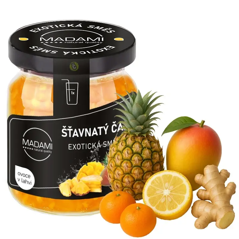 Tovární Cena MADAMI s.r.o. Šťavnatý čaj Madami Tropické ovoce & Zázvor 55g