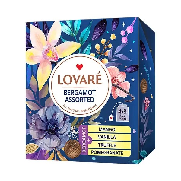 Kolekce čajů Lovaré Bergamot Assorted (32 sáčků) Rychlé Dodání