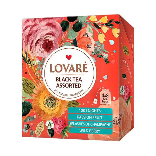 Výprodej Kolekce čajů Lovaré Black Tea Assorted (32 sáčků)