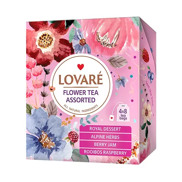 Kolekce čajů Lovaré Flower Tea Assorted (32 sáčků) Nová Kolekce