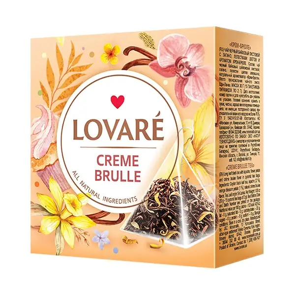 Čaj Lovaré Creme Brulee (15 pyramid) Výprodej