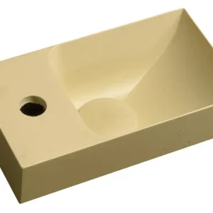 Výprodej SAPHO PICCOLINO betonové umývátko 30,8x17cm, baterie vlevo, žlutá mat