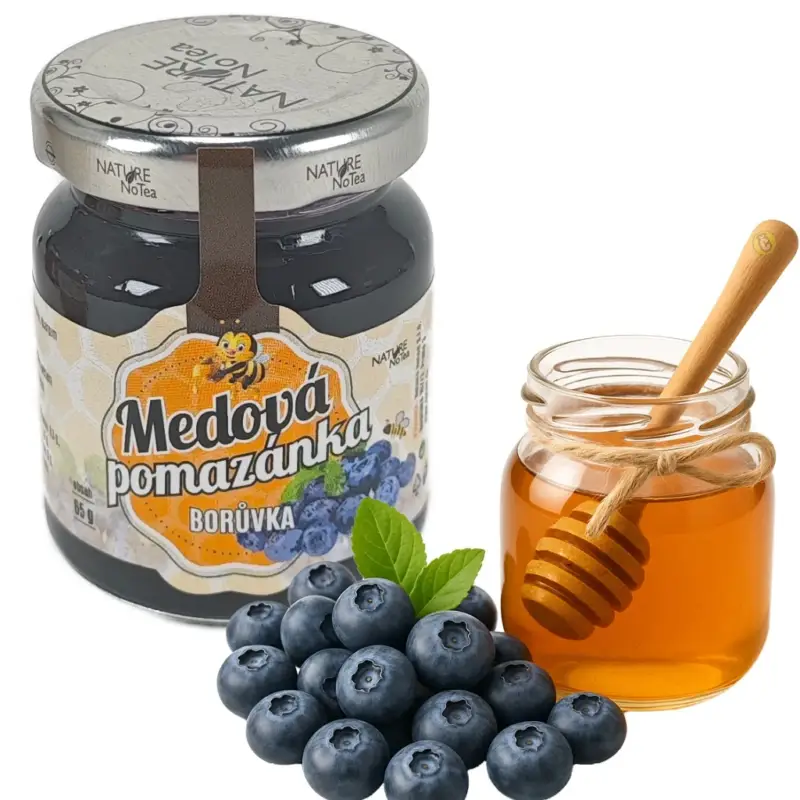Nature NoTea s.r.o. Medová pomazánka NoTea Borůvka 65g Zlevněný