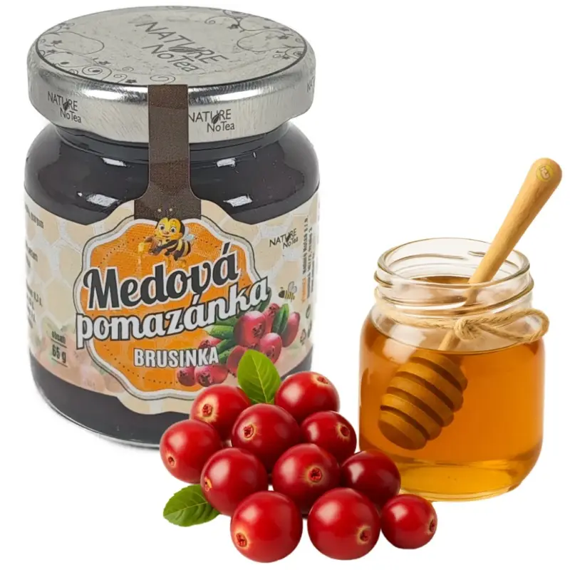 Nová Kolekce Nature NoTea s.r.o. Medová pomazánka NoTea Brusinka 65g