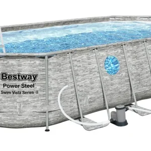 Bestway Bazén Power Steel Stacked Stone Swim Vista 5,49 x 2,74 x 1,22 m - 56716 Bezpečná Platba