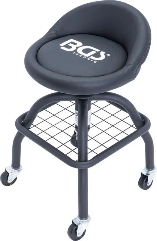 BGS Pojízdná židle pro autoservisy | se 4 kolečky | výškově nastavitelná | 540 - 680 mm - BGS Speciální Cena