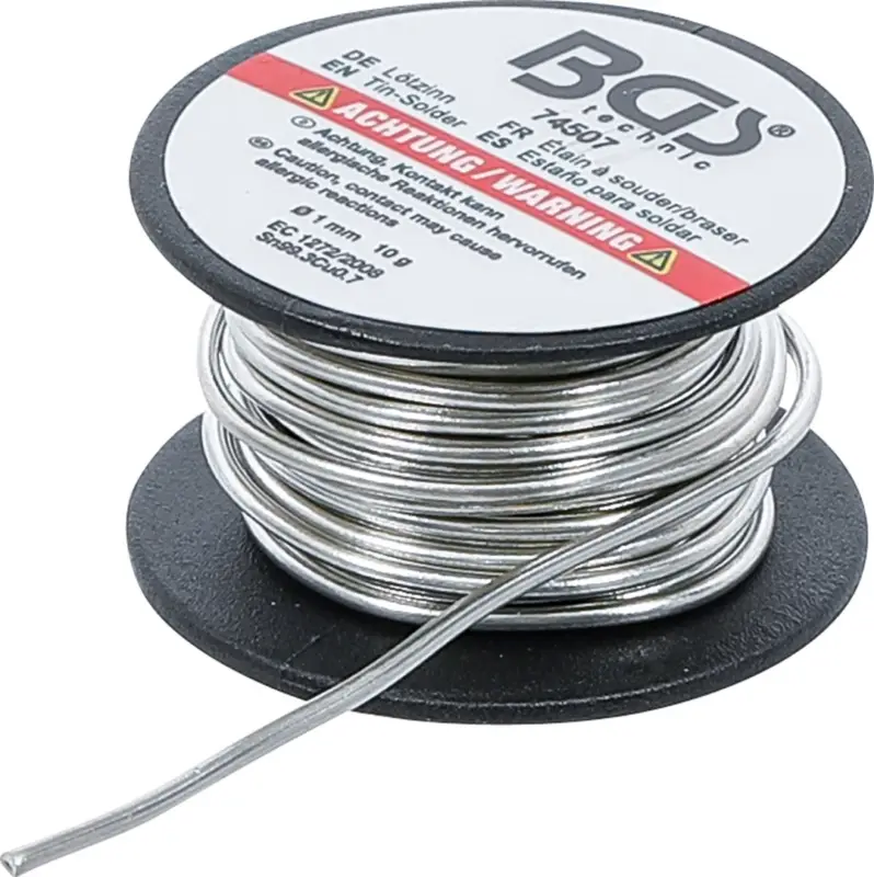 BGS Pájkový cín | v roli | bezolovnatý | O 1 mm | 10 g - BGS 74507 Horká Nabídka