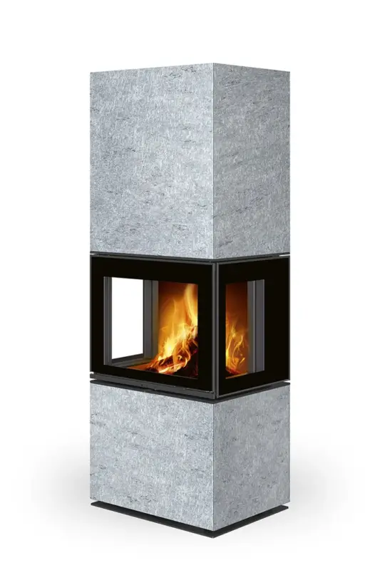 Výprodej ROMOTOP Designový krb LERA C GH akumulační, Serpentin (Kámen)