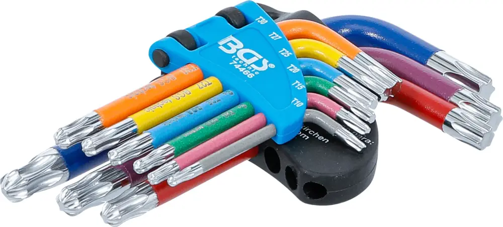 Nejlepší Cena BGS Sada zahnutých klíčů,vícebarevné,krátké,T-profil (pro Torx) s kulovou hlavou T10-T50