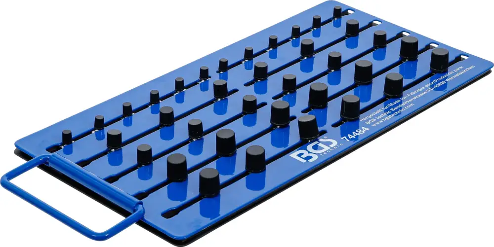 BGS Magnetická deska pro organizaci hlavic-6,3 mm (1/4"), 10 mm (3/8"), 12,5 mm (1/2"),pro 36 Odeslání Ihned