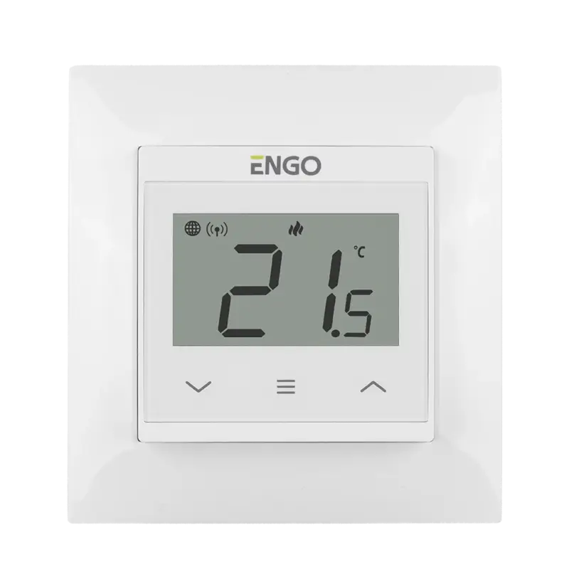 Cenová Bomba ENGO Controls Wi-Fi termostat E55-W vhodný do rámečku 55x55, bílý, ENGO Smart, TUYA