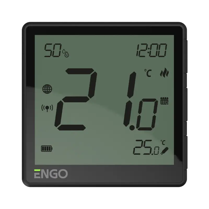 ENGO Controls Chytrý termostat EONE-BATB, ENGO Smart, TUYA, černá Hit Sezóny