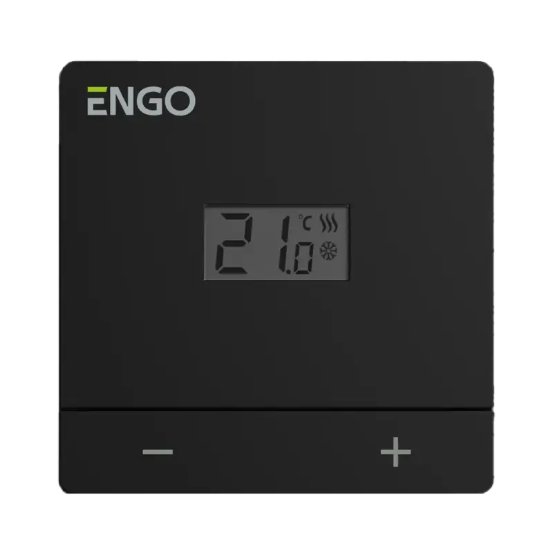 ENGO Controls Termostatický regulátor teploty EASY-230B, denní, černá Víkendová Akce