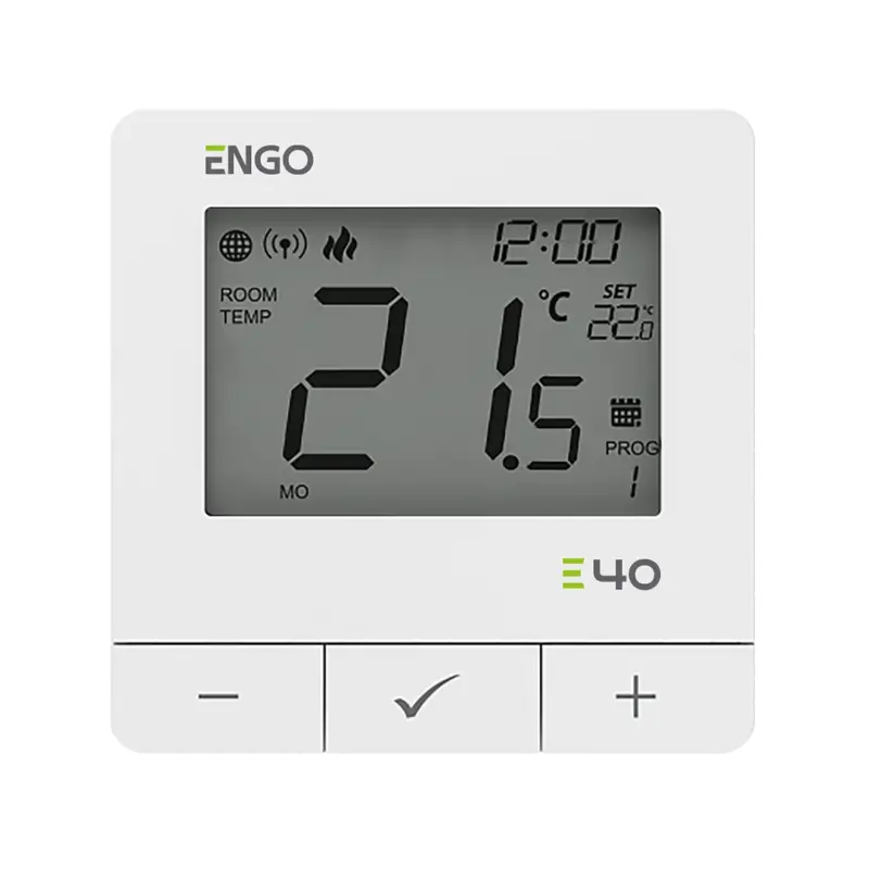 ENGO Controls Chytrý termostat E40-230W ZigBee/868MHz, 230V, bílá Akce