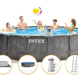 Odeslání Ihned Intex Bazén Prism Frame Greywood Premium Set 457 x 122 cm - 26742