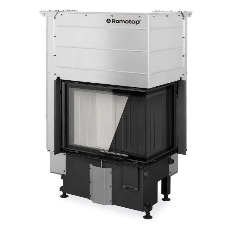 Nejprodávanější ROMOTOP Rohová krbová vložka IMPRESSION 3G L 63.51.38.14 základní modelova řada, pravá, šedý igniton
