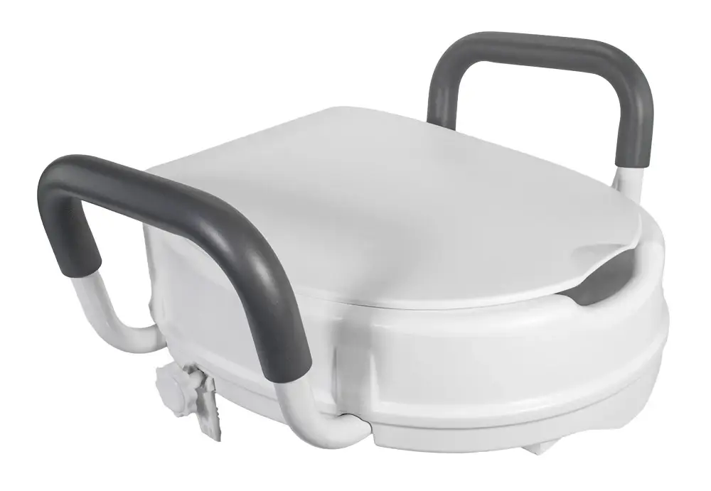 Ověřený HomeLife Zvýšené sedátko na WC s poklopem a madly DELUXE BTM580